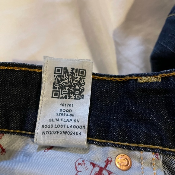 TRUE RELIGION slim flap jeans 34/30 - Picture 12 of 14